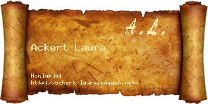 Ackert Laura névjegykártya